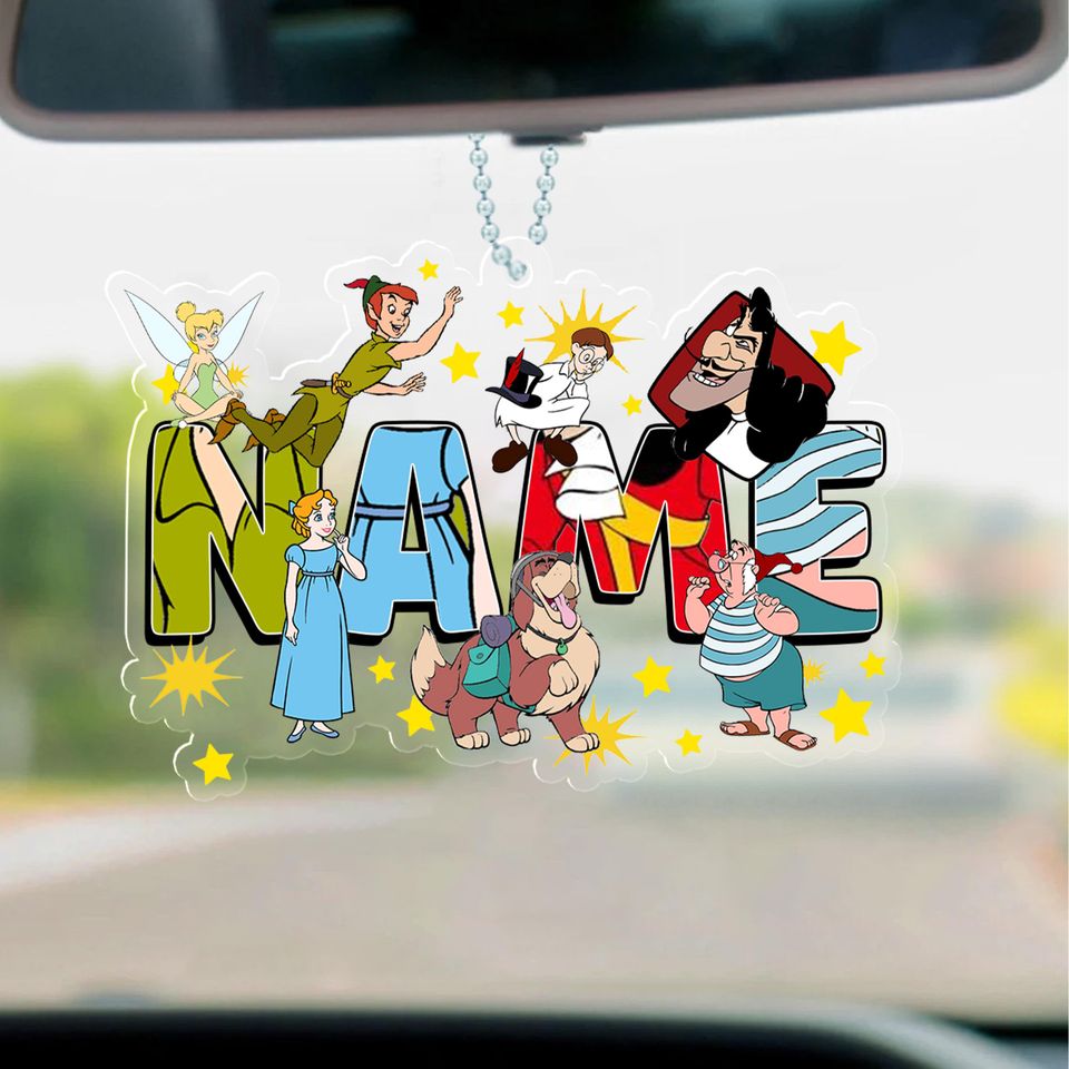 Personalized Peter Pan Christmas Ornament, Tinker Bell Customized 2024 Christmas Tree Decor