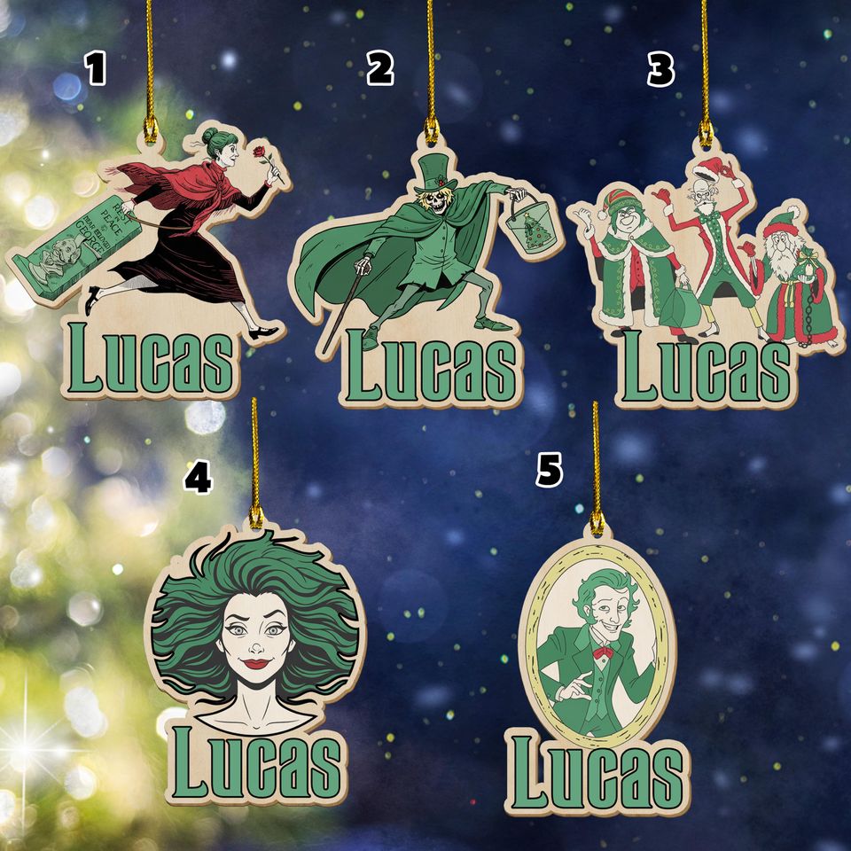 Customized Haunted Mansion Ornament, Haunted Mansion Characters Ornament