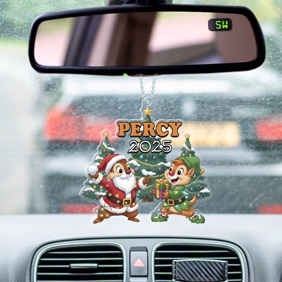 Personalized Chip and Dale Ornament, Custom Christmas Chip N' Dale Ornament