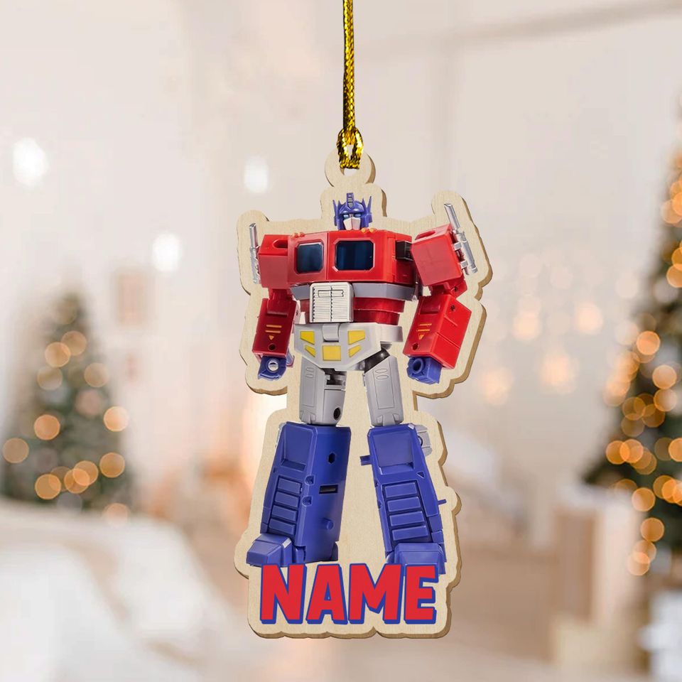 Optimus Transformers Christmas ornament, Personalized Kids ornaments