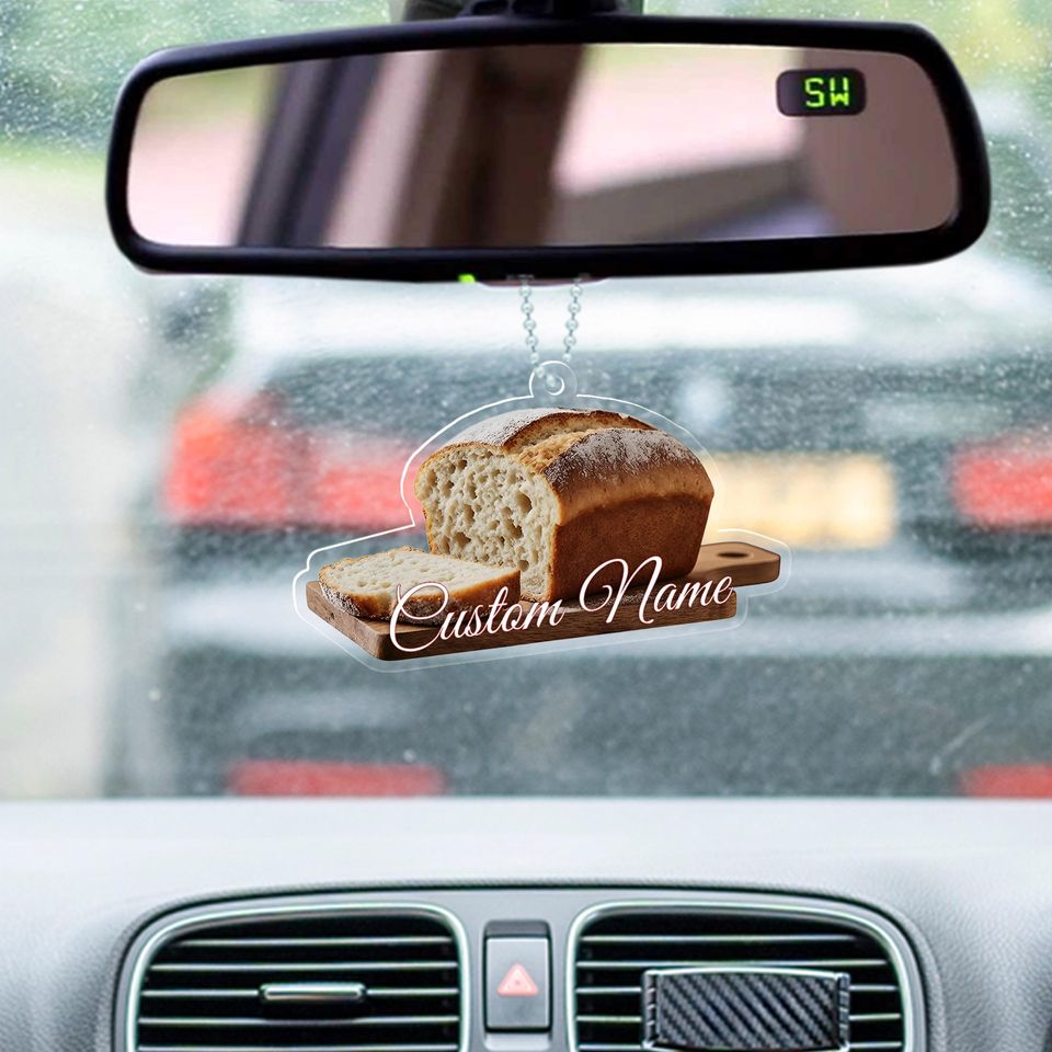 Custom Name Sourdough Bread Christmas Ornament, Flat 2d Ornament