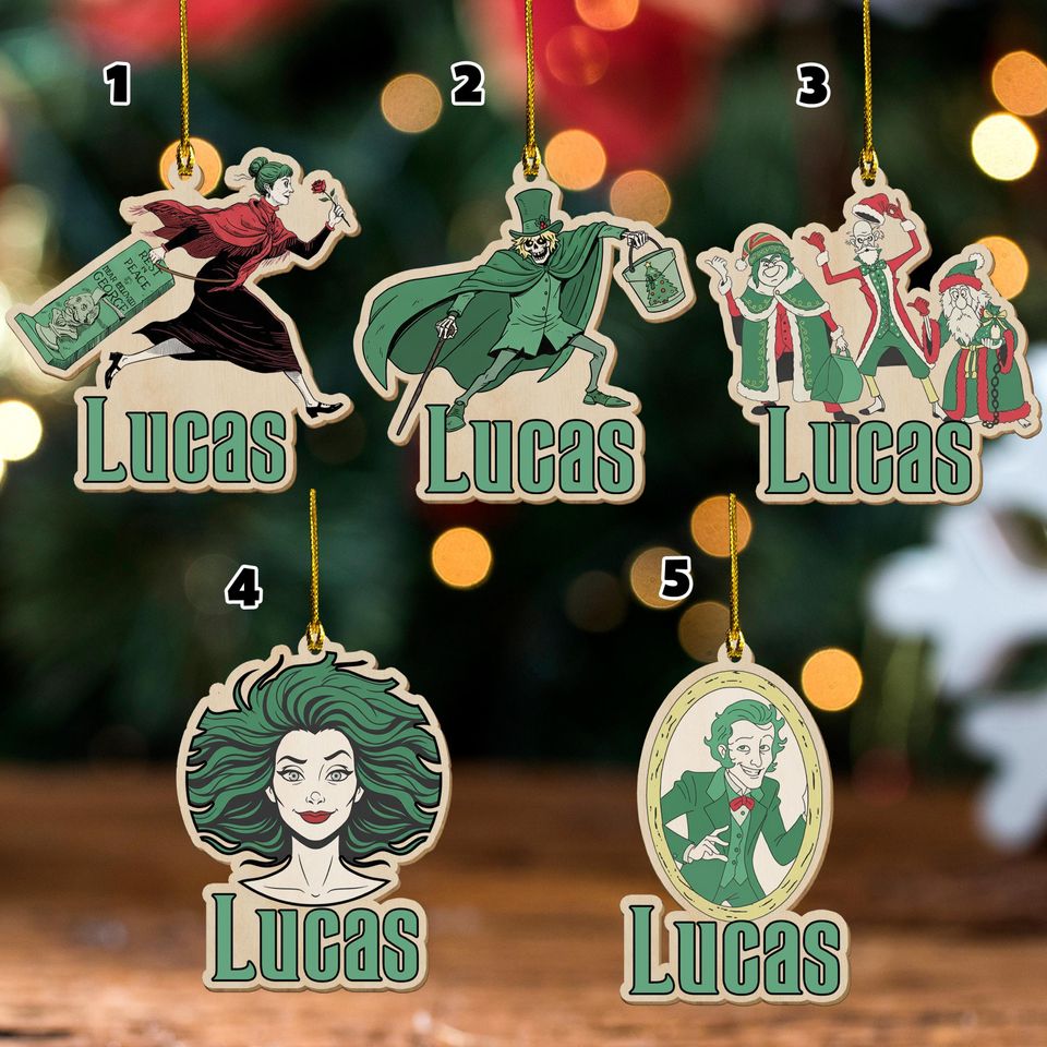 Customized Haunted Mansion Ornament, Haunted Mansion Characters Ornament