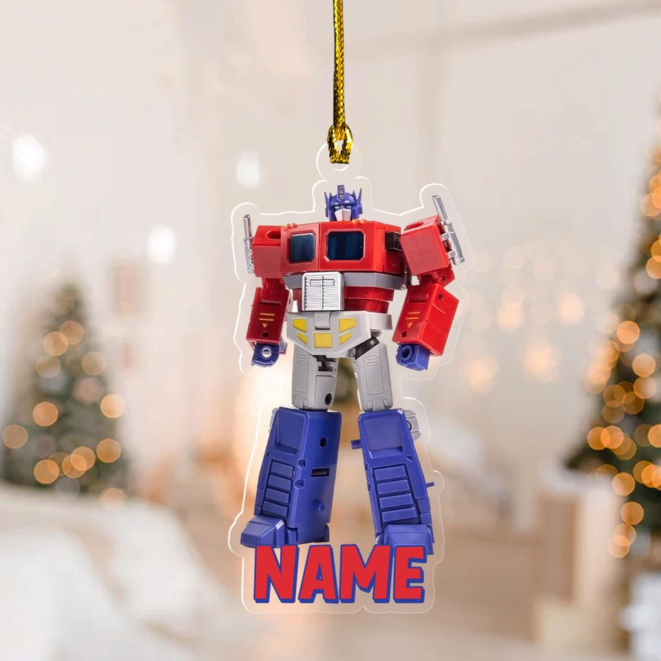 Optimus Transformers Christmas ornament, Personalized Kids ornaments