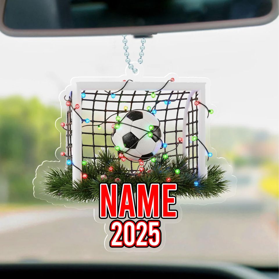Personalized Soccer Christmas Ornament, Soccer Player Ornament