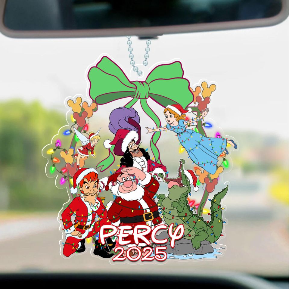 Personalized Peter Pan Christmas Ornament, Tinker Bell Customized 2025 Christmas Tree Decor