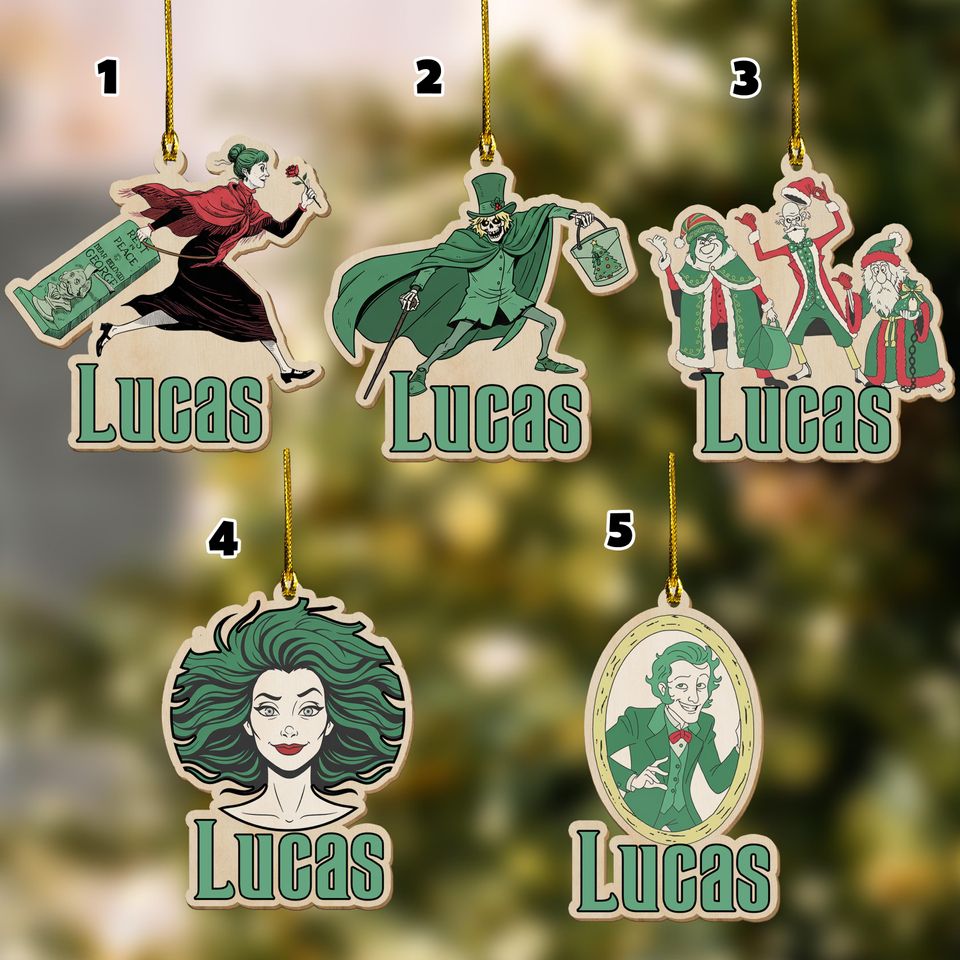 Customized Haunted Mansion Ornament, Haunted Mansion Characters Ornament