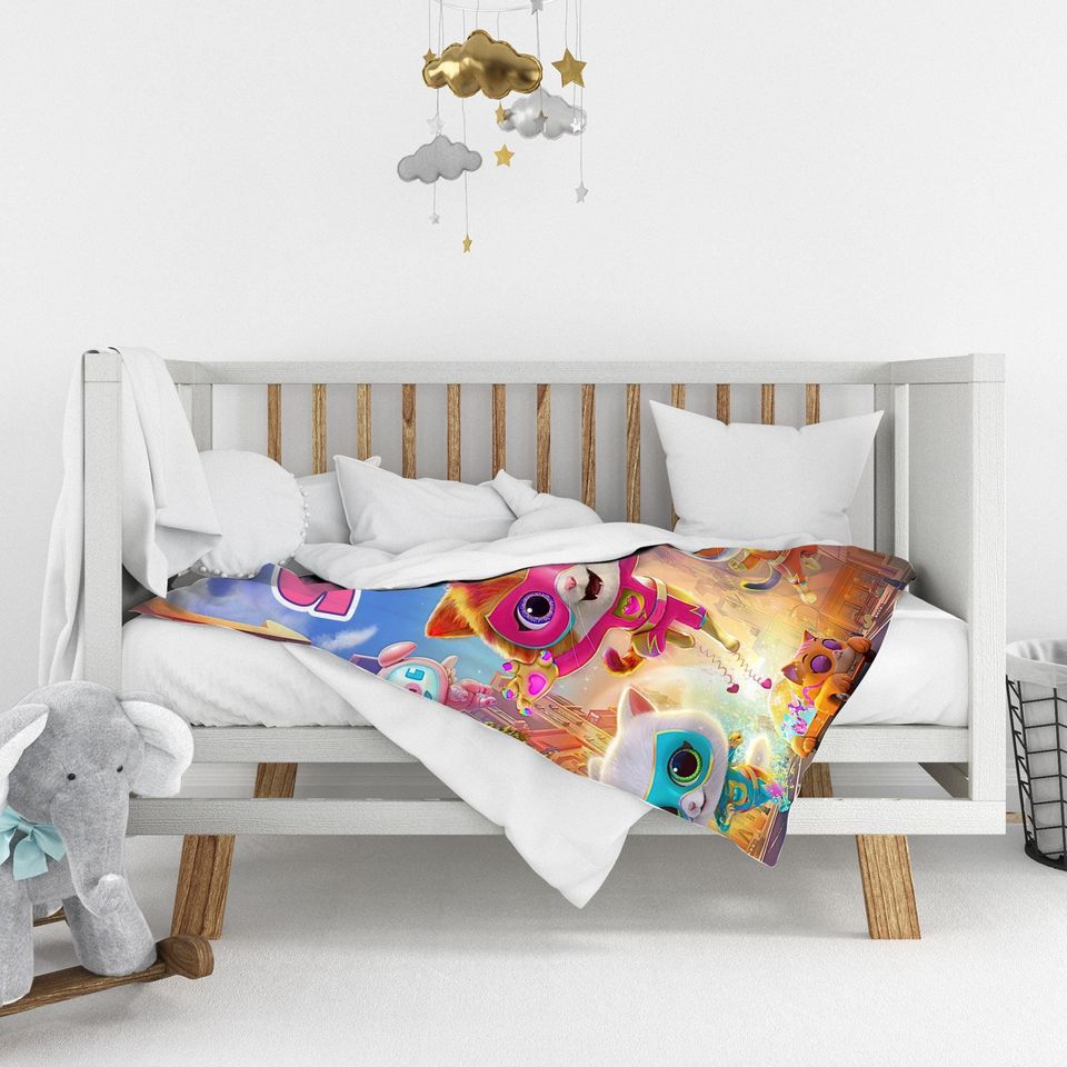 Custom Superkitties Blanket, Personalized Super Kitties Blanket