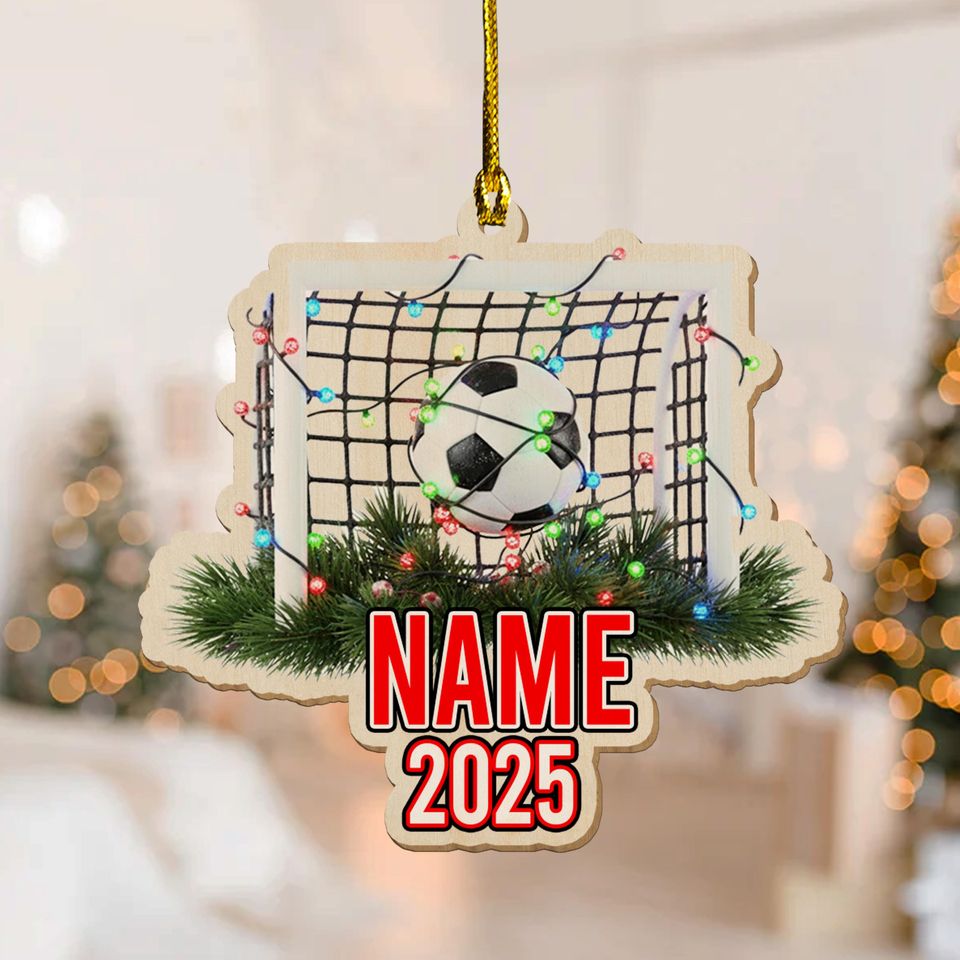 Personalized Soccer Christmas Ornament, Soccer Player Ornament