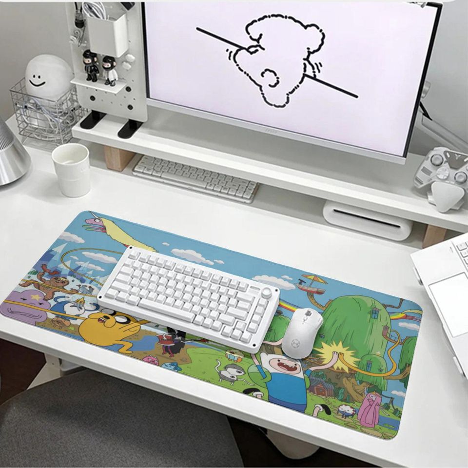 Adventure Time Mouse Pad Desk Mat, Gaming & Office Desk Accessories