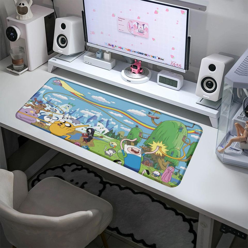 Adventure Time Mouse Pad Desk Mat, Gaming & Office Desk Accessories