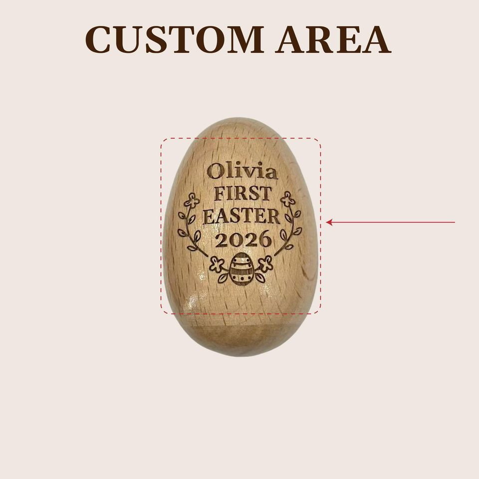 Personalized Wooden Easter Egg Shakers, Easter Basket Gifts, Baby First Easter, Egg Keepsake, Kids Musical Instrument, Easter Decor