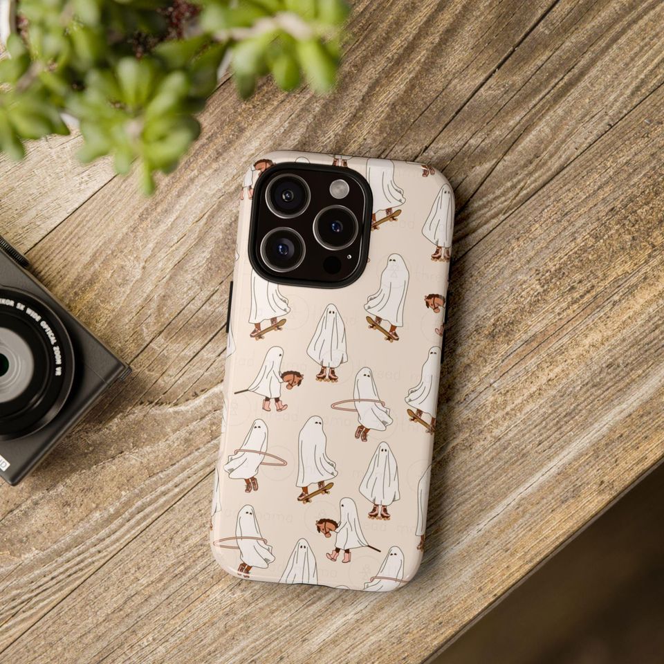 Cute Ghosts Phone Case, Halloween Accessories, Durable Mobile Cover, Fun Gift for Friends, Spooky Season Style