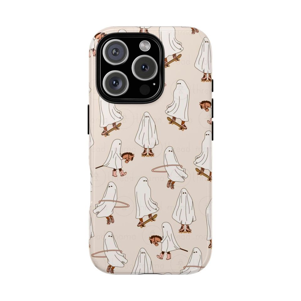 Cute Ghosts Phone Case, Halloween Accessories, Durable Mobile Cover, Fun Gift for Friends, Spooky Season Style