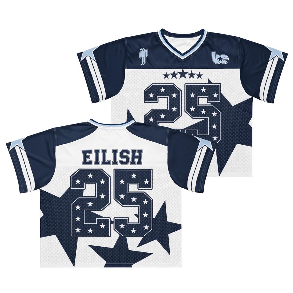 Album Inspired Silky and Mesh Fabric Boxy Jersey, Concert Jersey