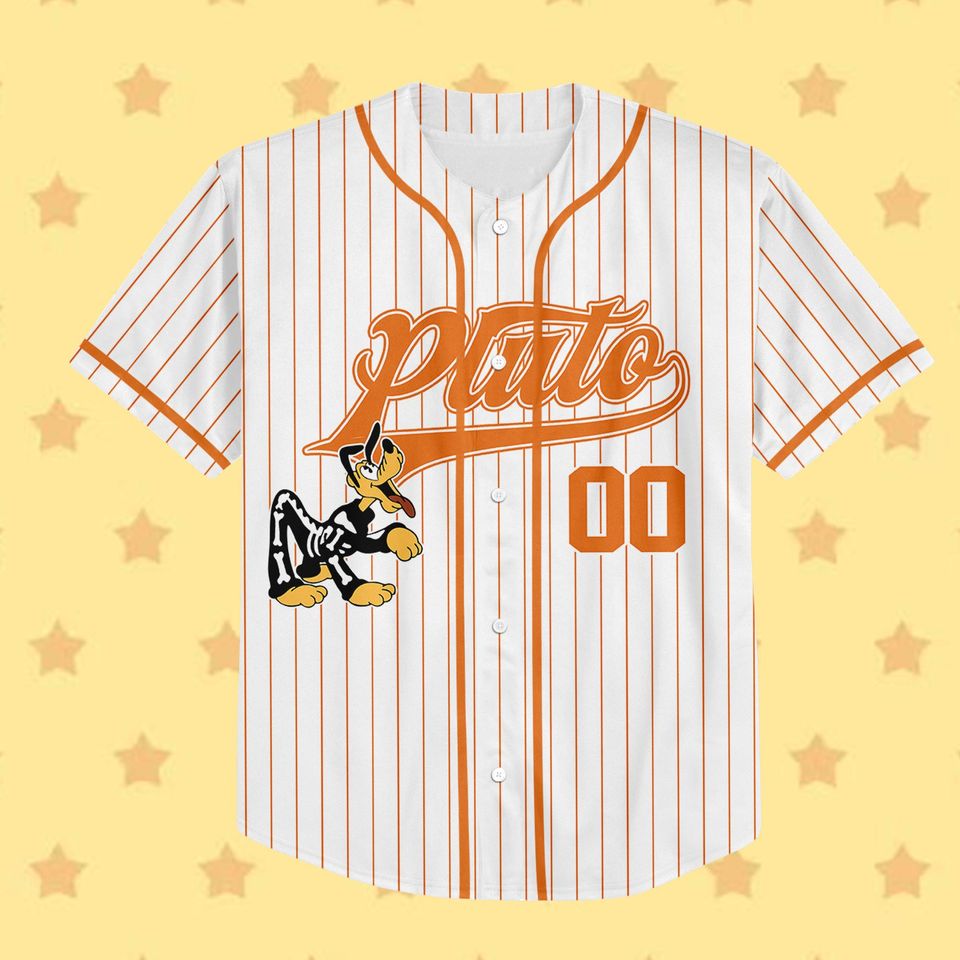 Custom Disney Pluto Halloween Collection Simple Baseball