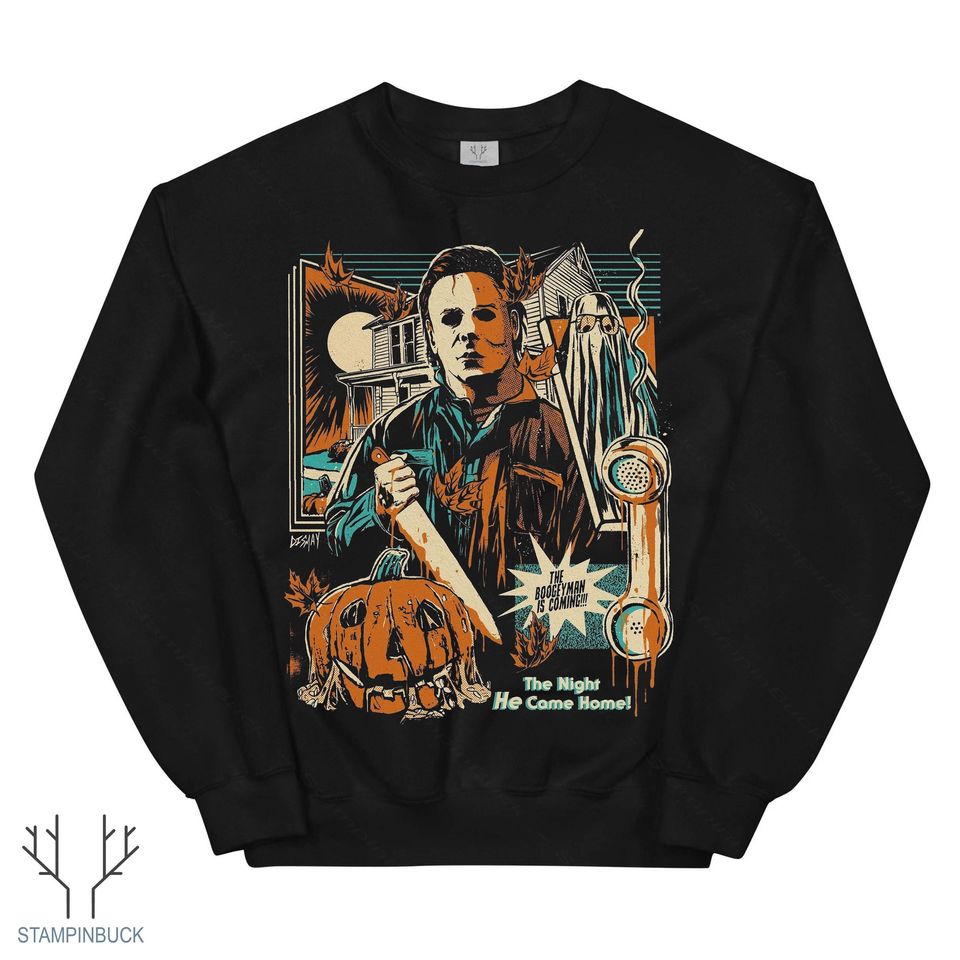 Halloween Sweatshirt, Vintage Michael Myers Halloween Sweatshirt