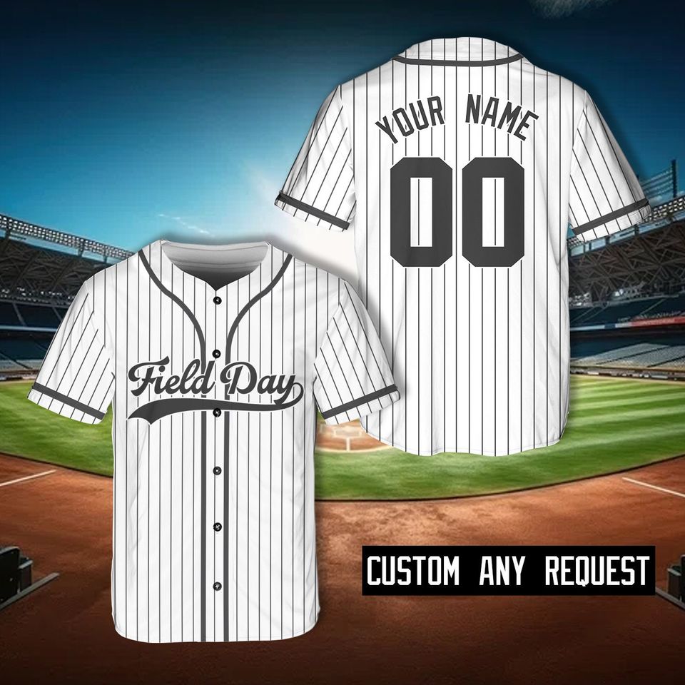 Custom Field Day Trip Baseball Jersey Personalized Field Day Let The Game Begin Jersey