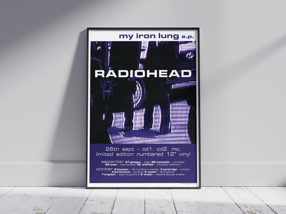 Radiohead My Iron Lung Poster, 90s Alternative Rock Wall Art