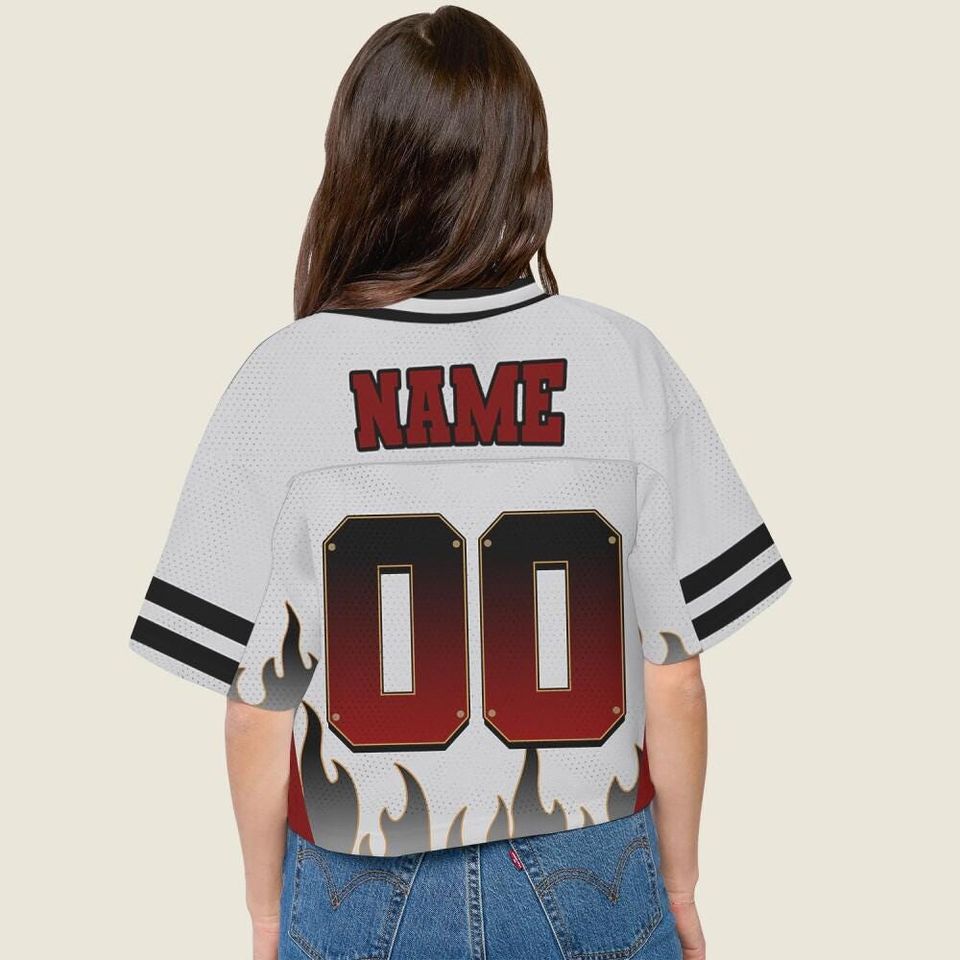 Chris Brown Breezy Bowl Customized Name And Number Fire Red Mesh Croptop Baseball Jersey