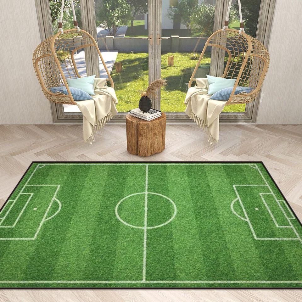 Soccer Field Room Rug