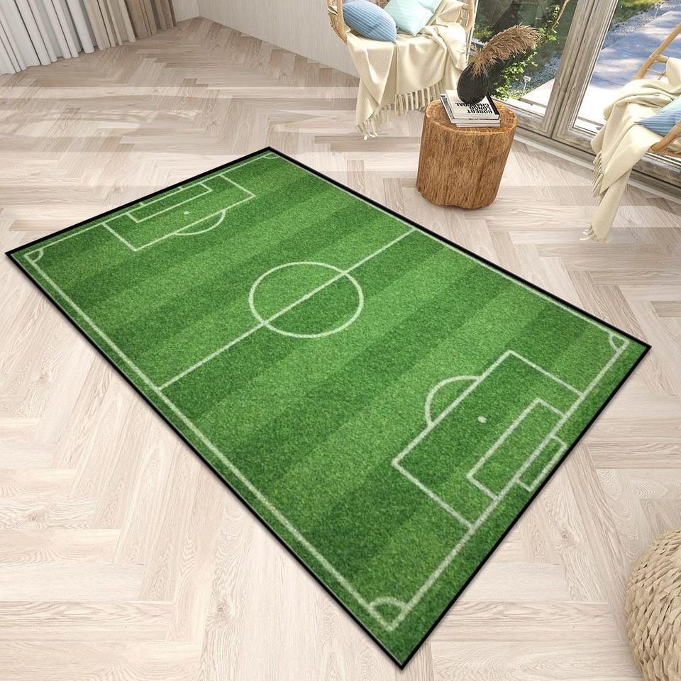 Soccer Field Room Rug