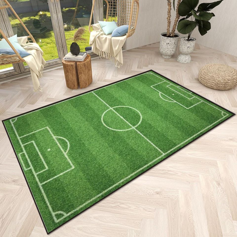 Soccer Field Room Rug