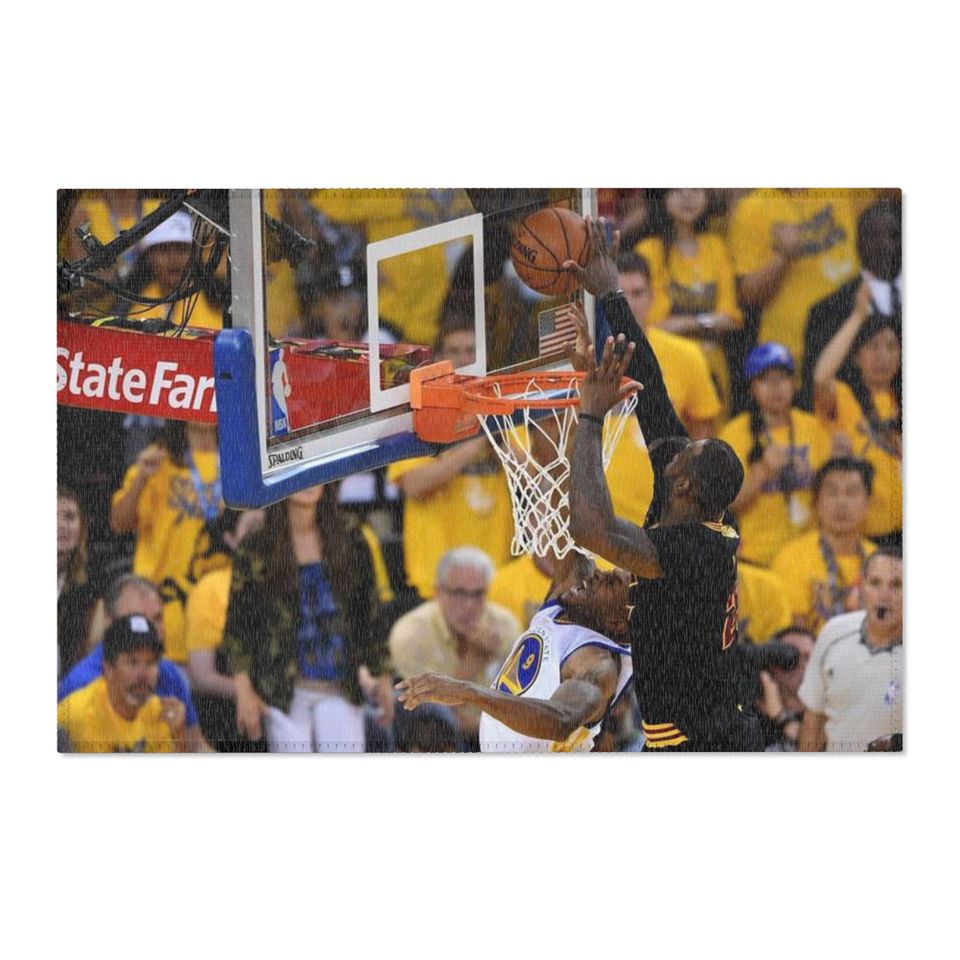 Lebron James Green 7 Block Room Rug