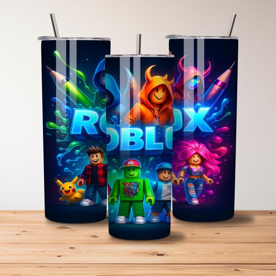 Roblox Tumbler Wrap, Cartoon Characters, Game Lover Gift