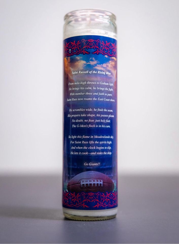 NY Giants - Russel Wilson Prayer Candle