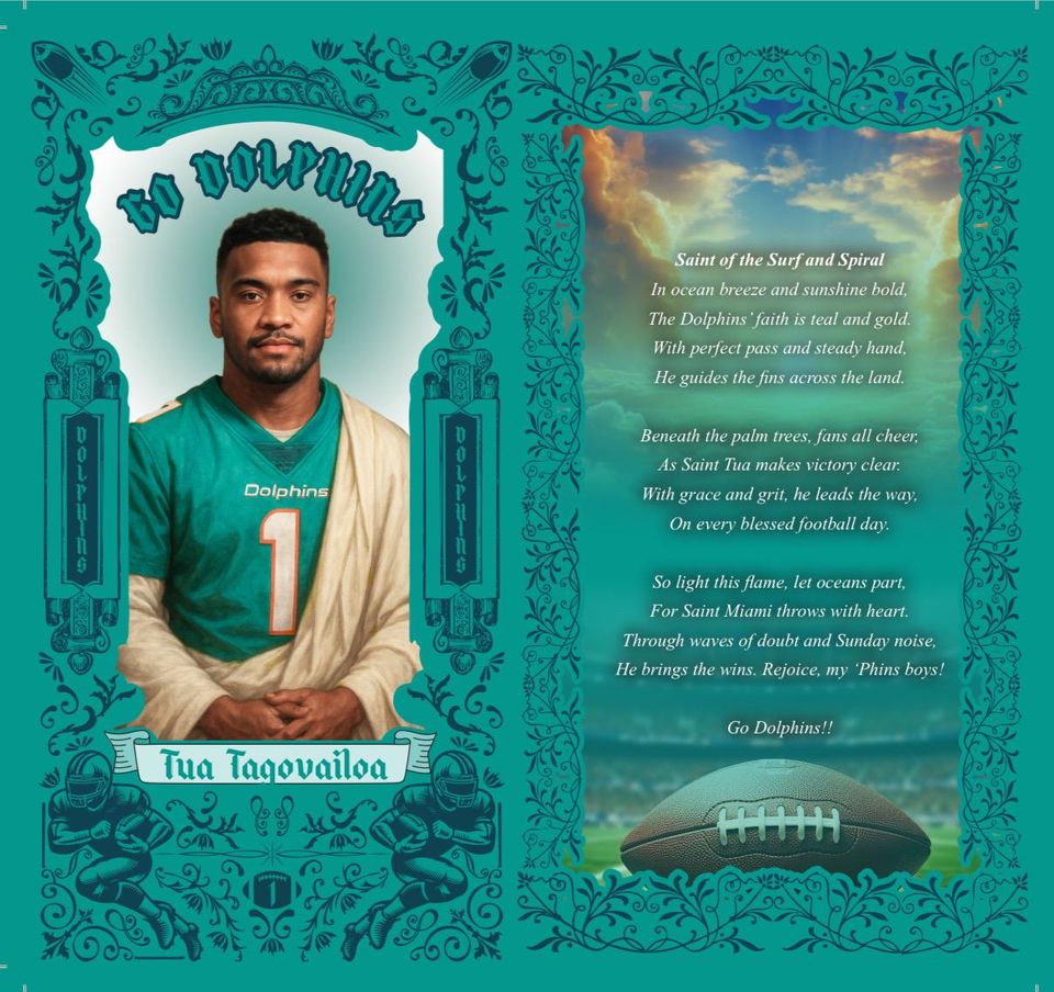 Miami Dolphins - Tua Tagovailoa Prayer Candle