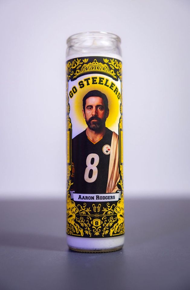 Pittsburgh Steeler Aaron Rodgers Prayer Candle