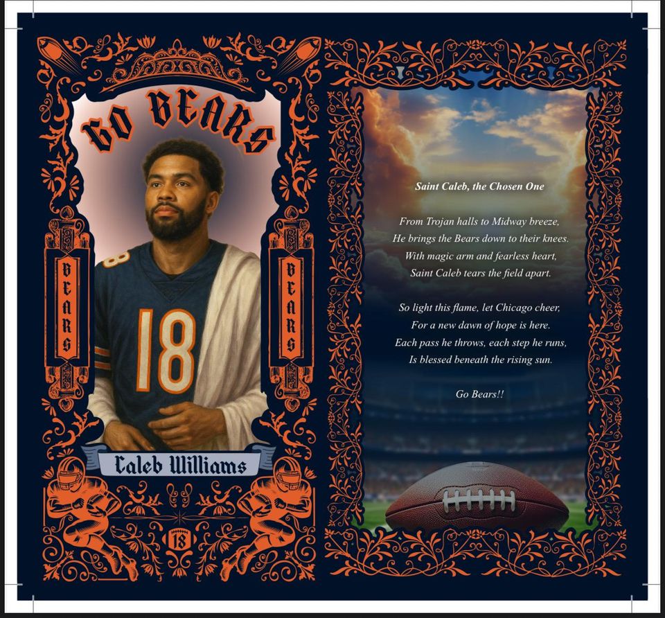 Chicago Bears - Caleb Williams Prayer Candle