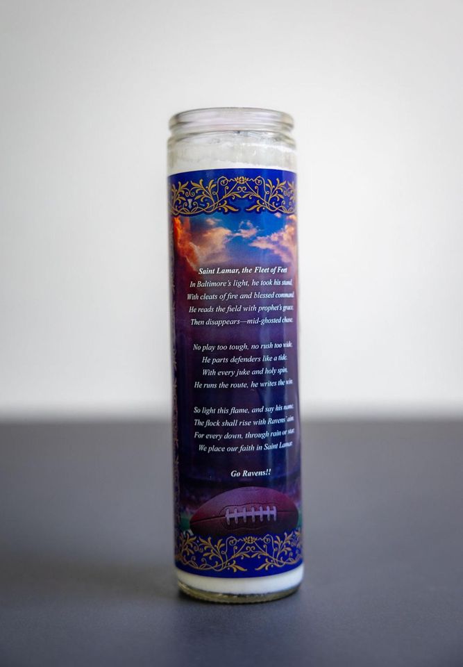 Baltimore Ravens - Lamar Jackson Prayer Candle