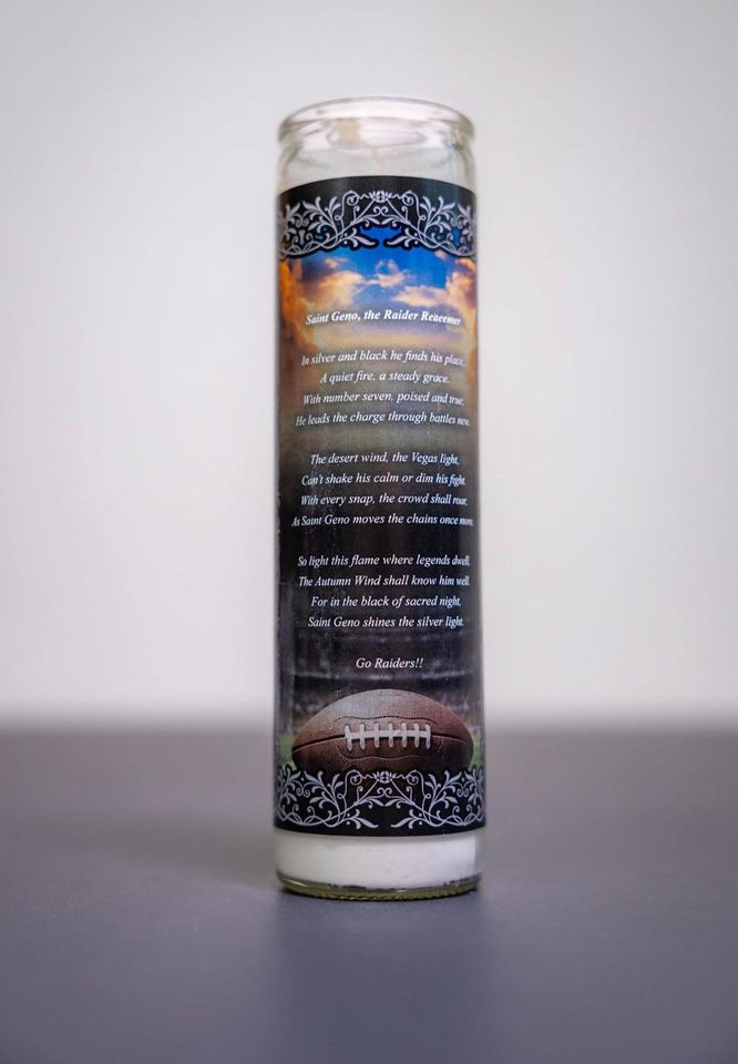 Las Vegas Raiders - Geno Smith  Prayer Candle