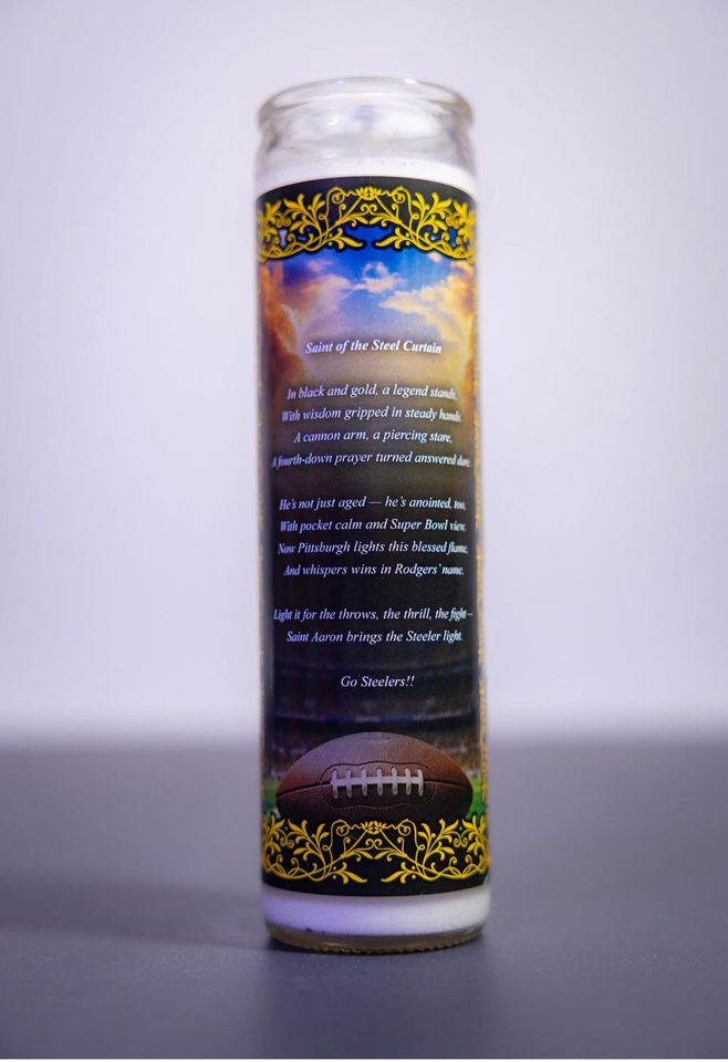 Pittsburgh Steeler Aaron Rodgers Prayer Candle