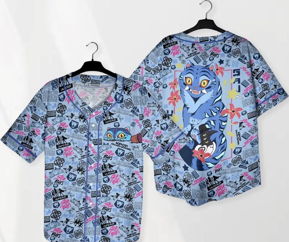 Derpy Tiger Kpop Baseball Jersey for Adults, Youth, Kids