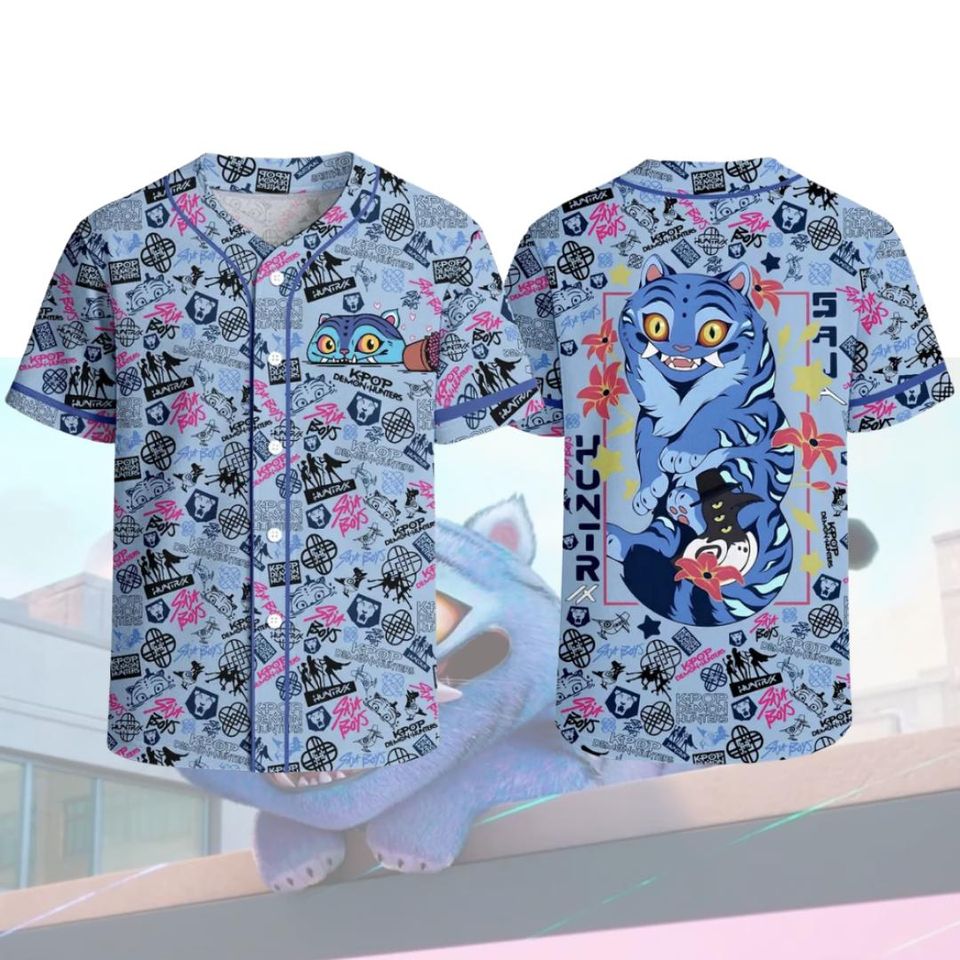 Derpy Tiger Kpop Baseball Jersey for Adults, Youth, Kids