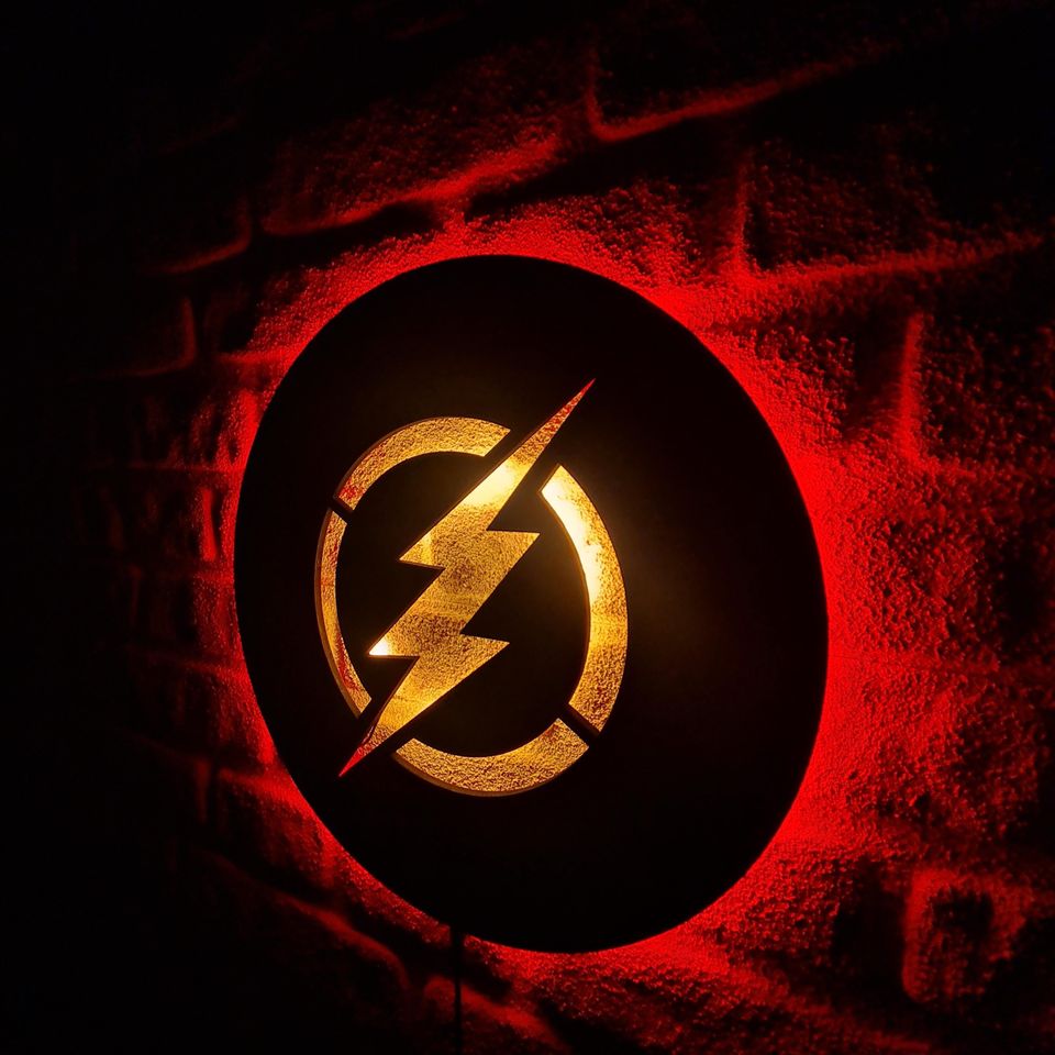 LED Lighted The Flash Sign, Stylish Wall Decor With Lights For Flash Fans, Illuminated Wall Art, Best Gift