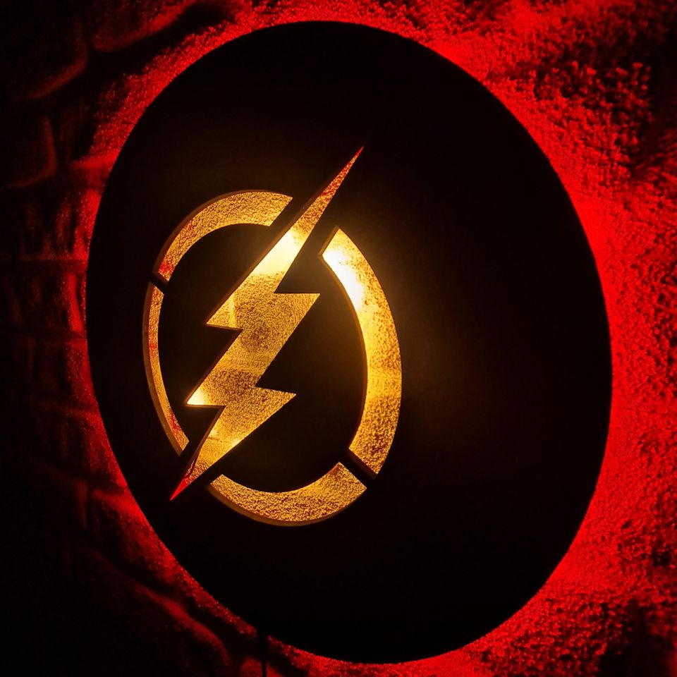 LED Lighted The Flash Sign, Stylish Wall Decor With Lights For Flash Fans, Illuminated Wall Art, Best Gift