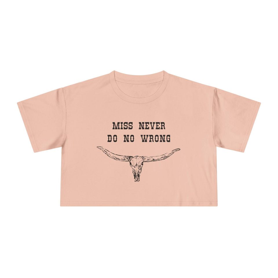 Wallen Western Crop Top: Longhorn Design, Country Concert Tee