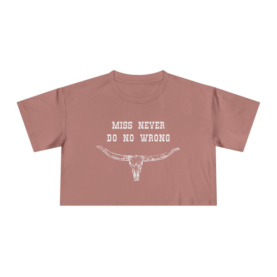 Wallen Western Crop Top: Longhorn Design, Country Concert Tee