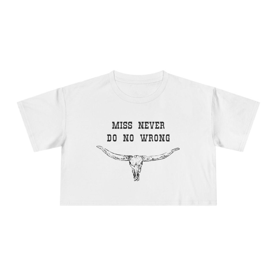 Wallen Western Crop Top: Longhorn Design, Country Concert Tee