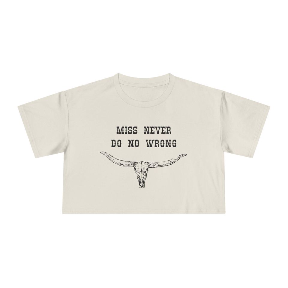 Wallen Western Crop Top: Longhorn Design, Country Concert Tee