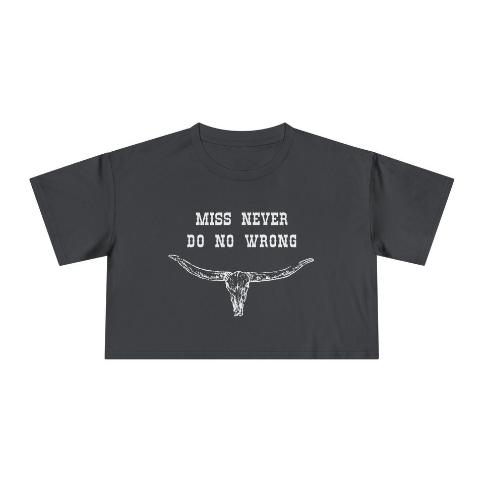 Wallen Western Crop Top: Longhorn Design, Country Concert Tee
