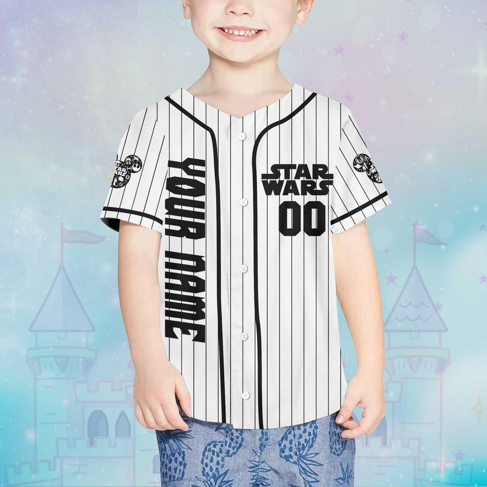 Personalized Star Wars Mickey Baseball Jersey, Disneyland Gift