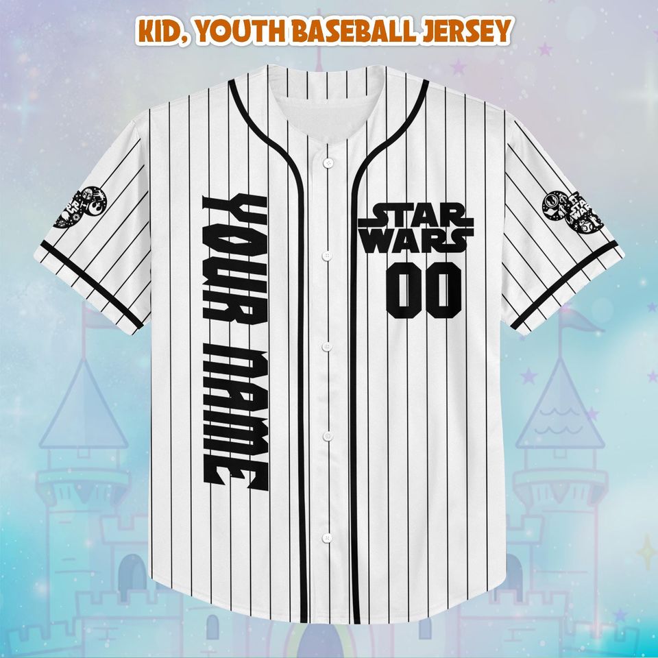 Personalized Star Wars Mickey Baseball Jersey, Disneyland Gift