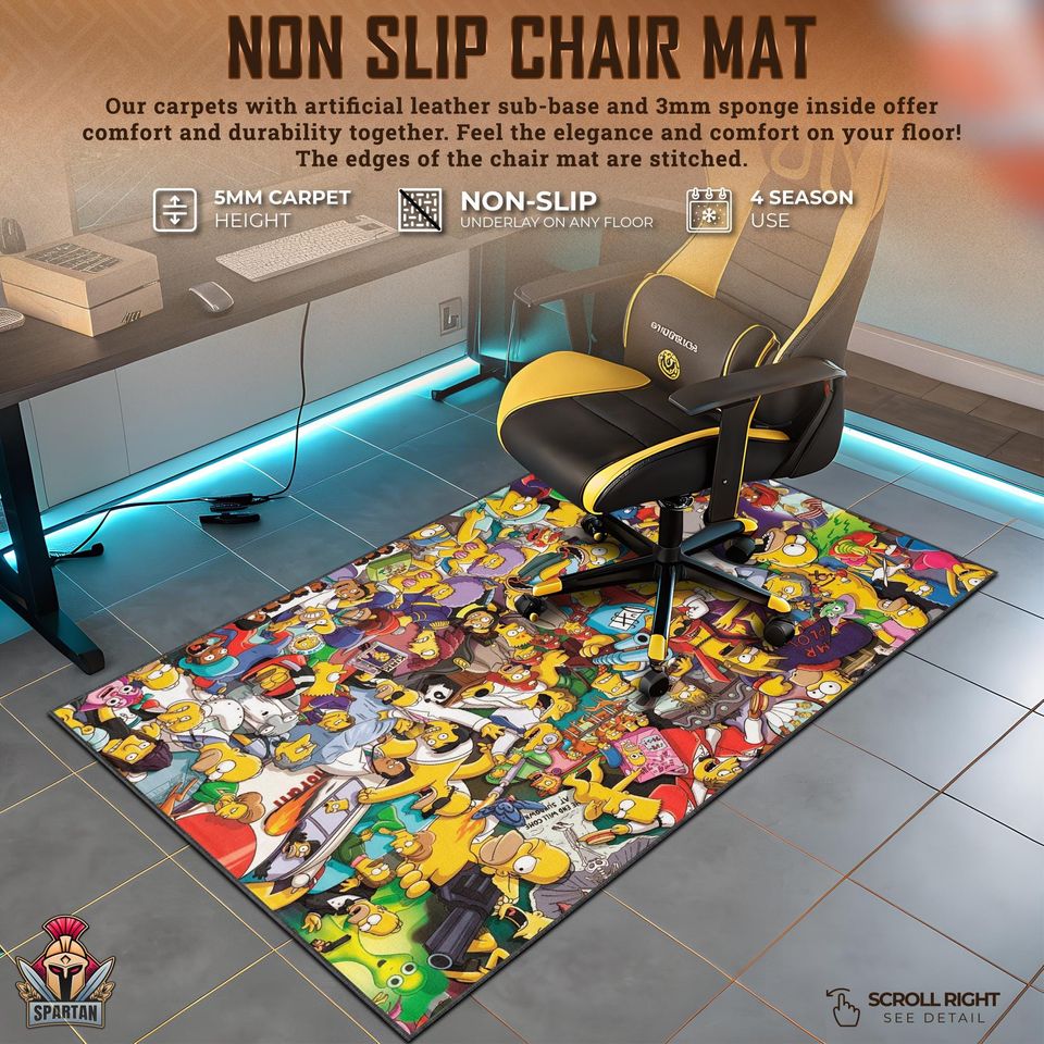 The Simpsons Character Collage Mouse Pad - Springfield Cast Desk Mat