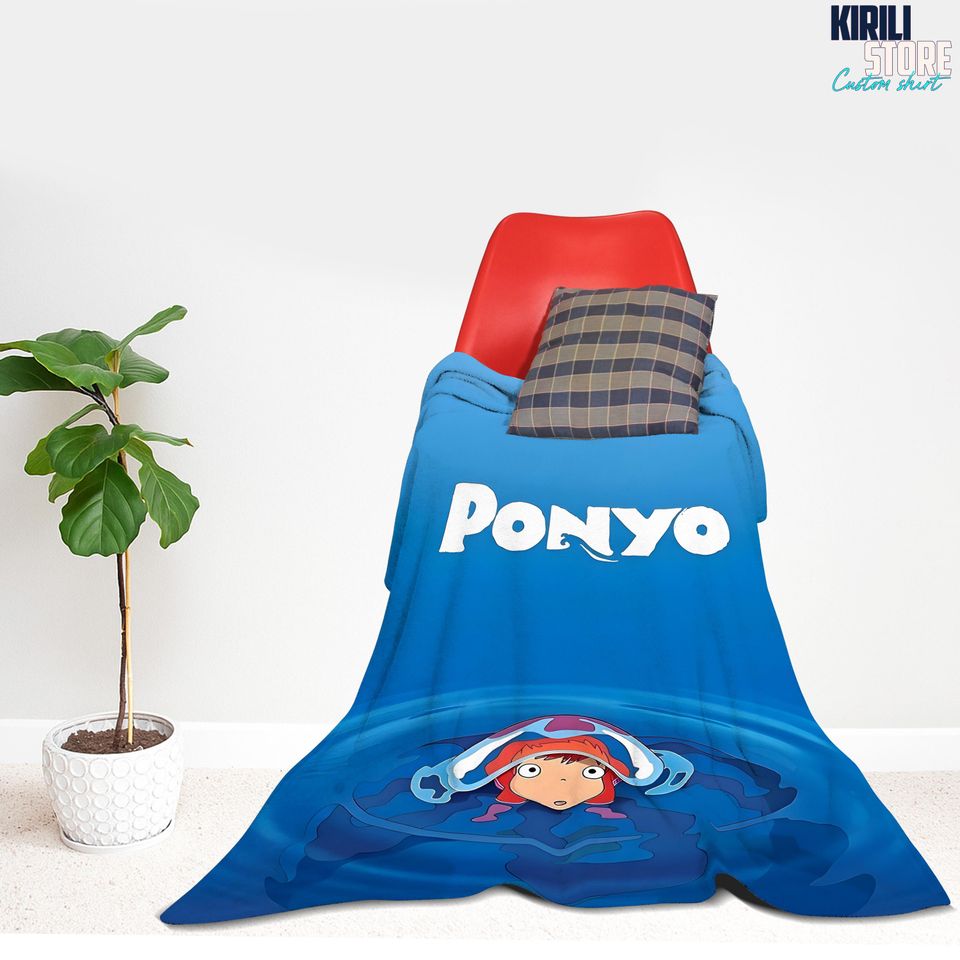 Ponyo Studio Ghibli Blanket, Ponyo Blanket, Perfect Gift for Anime and Fantasy Fans Studio Ghibli