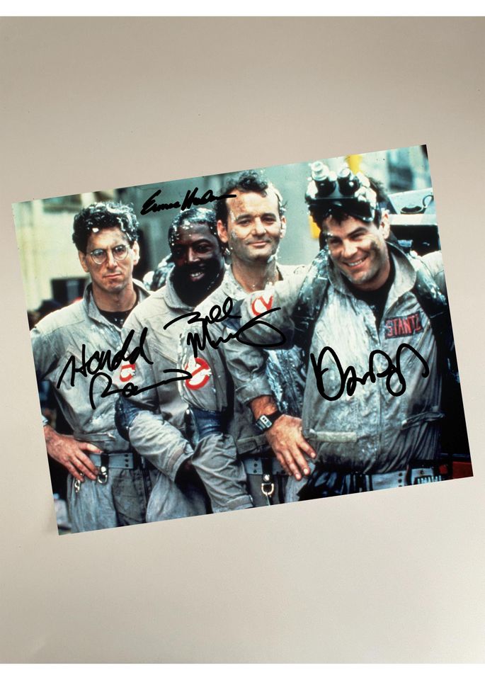 Ghostbusters  Cast Photo Reprint Autograph