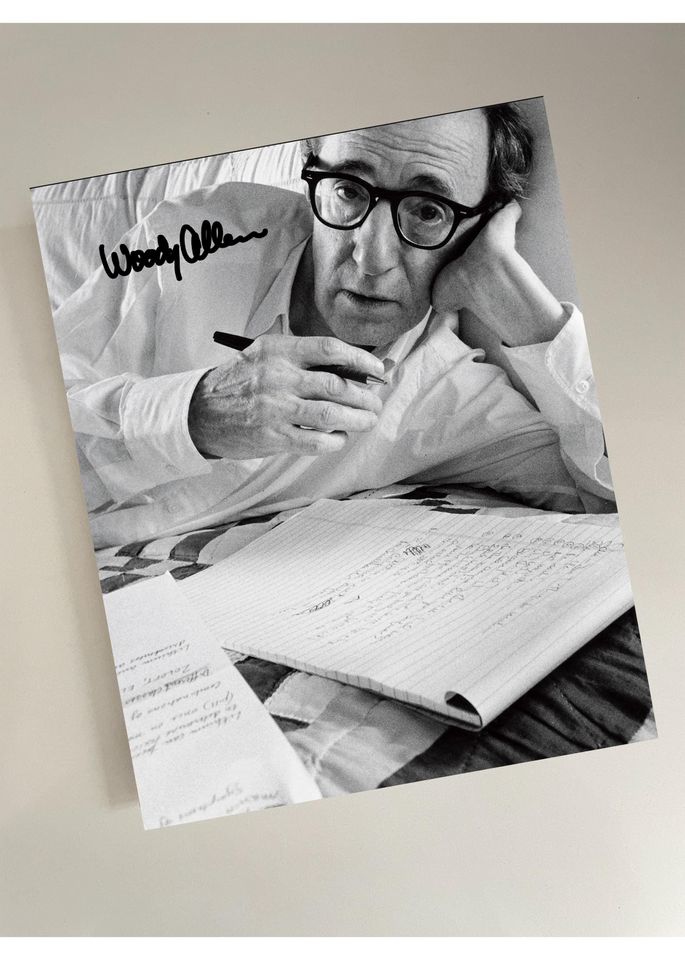 Woody Allen Director Poster Photo with Reprint Autograph